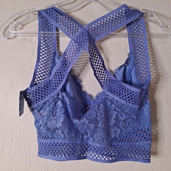 NWT Free Peop Intimately Sitting Pretty Brami Bralette Blue Egret Size XS - Picture 4 of 4